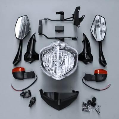 【並行輸入品】 Fz6 fz6n fz6s 2007-2010 0809互換性ヘッドライトキット バックミラーアセンブリ スピードメーターカバーの画像