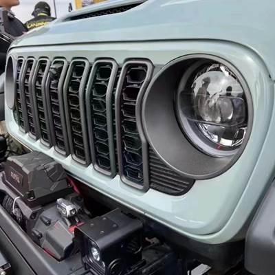 並行輸入品】 1 ピースブラック ABS 2024 グリルフロントグリルジープ