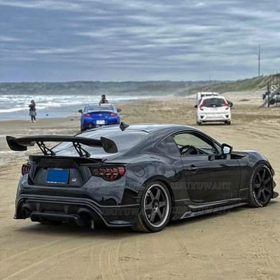 GT86 BRZ TRDスタイル リアスポイラー カーボン調 ブラック 並行輸入品】 汎用カーボンリアスポイラー カースタイル GTウィング