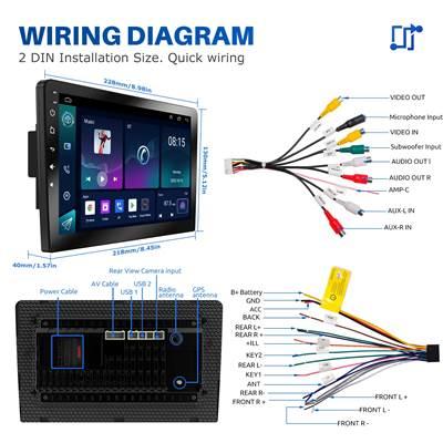 ESSGOO タッチスクリーン ヘッドユニット ESSGOO | Transform For Car Stereo Player, LED Light & Car Parts