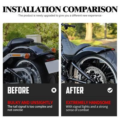 ハーレー　ソフテイル ショートフェンダー&シート 並行輸入品】 バイクリアフェンダードライバーシート ソロシート