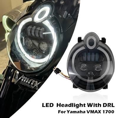 バイク用　LEDヘッドライト VMAX1700 アタッチメント付 並行輸入品】 LEDバイクヘッドライト drl 素晴らしいオファー ヤマハ