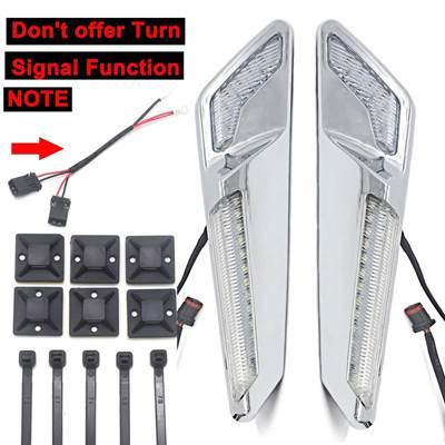 【並行輸入品】 バイクフロントブレーキフォークマウントnav ledライトクローム 黒ホンダゴールドウィングGL1800 F6B 2018アップ2019 2020の画像