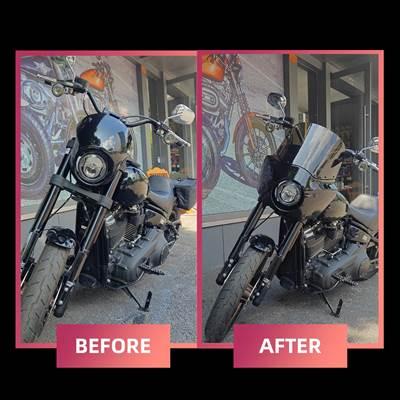 【並行輸入品】 ロードウォリアー用バイクフェアリング dyna 06-17 softail Street bow rider 11インチの画像