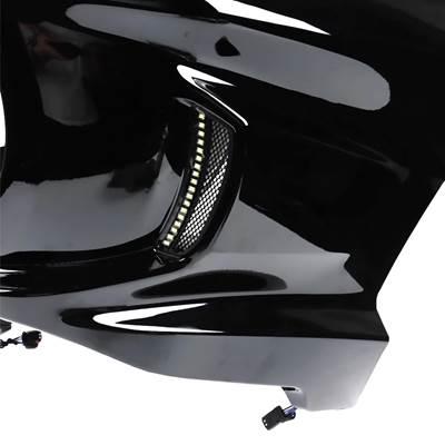 並行輸入品】 バイク用白色LEDライト ヘッドライト ベント