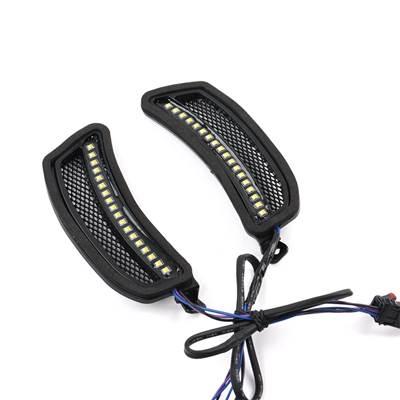 並行輸入品】 バイク用白色LEDライト ヘッドライト ベント