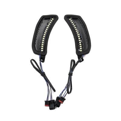 並行輸入品】 バイク用白色LEDライト ヘッドライト ベント