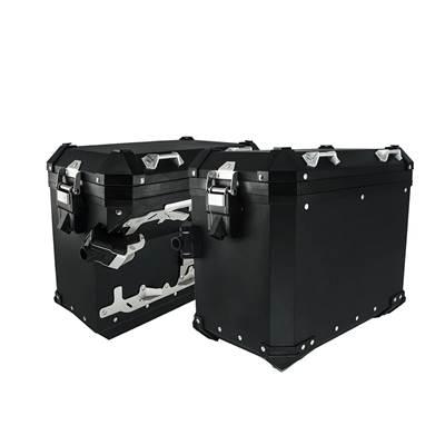 【並行輸入品】 ベネリtrk502x trk 502 x 502x用ブラックアルミニウムバイク 二輪ラゲッジボックスホルダーの画像