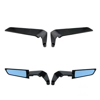 並行輸入品】 バイク用ステルスウィングレットミラー 回転可能ミラー
