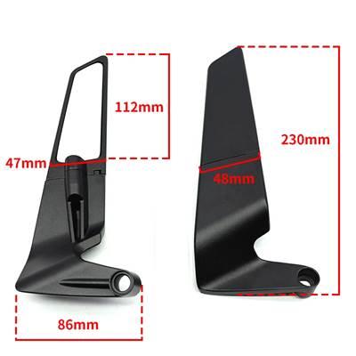 並行輸入品】 バイク用ステルスウィングレットミラー 回転可能ミラー