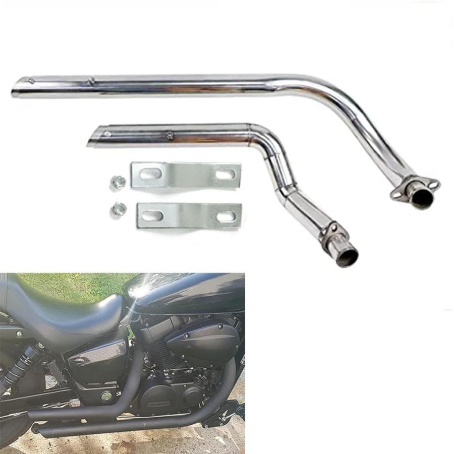 【並行輸入品】ホンダ シャドウ VT750 VT400 スピリット750 ファントム750 エアロ750 VT750C VT750 C2 VT750C2B VT750DC用 エキゾーストパイプキットの画像