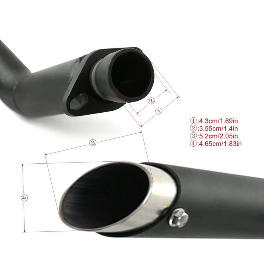 【並行輸入品】ホンダ シャドウ VT750 VT400 スピリット750 ファントム750 エアロ750 VT750C VT750 C2 VT750C2B VT750DC用 エキゾーストパイプキットの画像