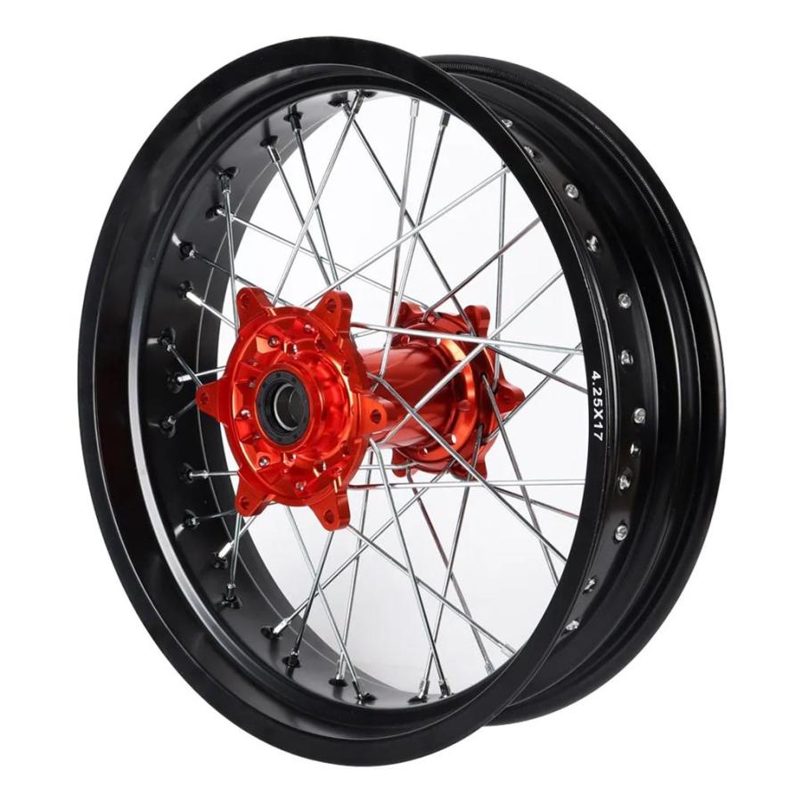 【並行輸入品】スーパーモタードリムホイール オレンジハブ 4.25X17 インチ KTM SXF EXC-R XC-F SX EXC 300 450 125 250 350 530 2003-2017 2008 2007_3