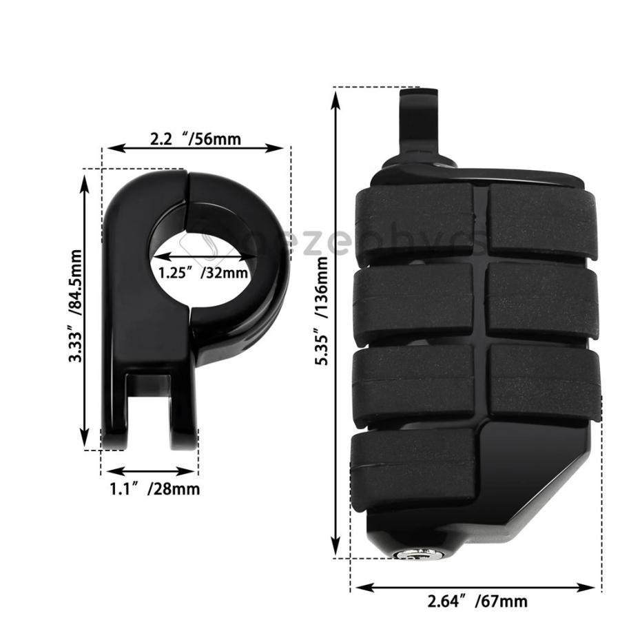 【並行輸入品】バイク 二輪 1.25インチ 32MM エンジンガード フットペグブラケット ホンダ カワサキ ハレー ツーリング ソフテイル ストリートボブ ロードキ