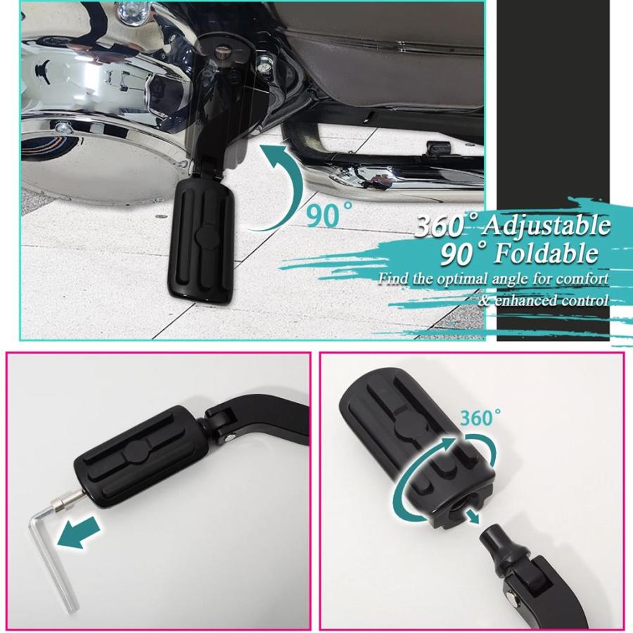 【並行輸入品】自動二輪車用リアパッセンジャーフットペグマウントブラケットキット ハーレーツーリング CVO リミテッド FLHTKSE エレクトラグライド FLHT 同盟罷業