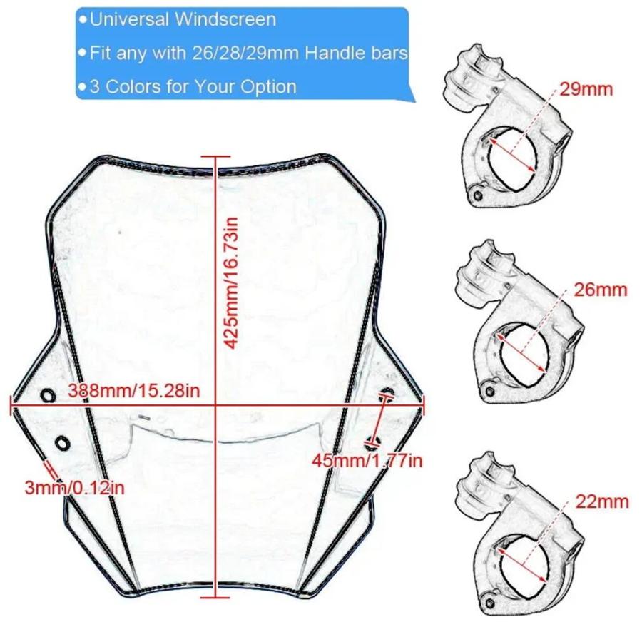 【並行輸入品】SV 650 2003 - 2022 バイク ABS ウインドスクリーンフロントガラス SV650 2003 - 2022の画像