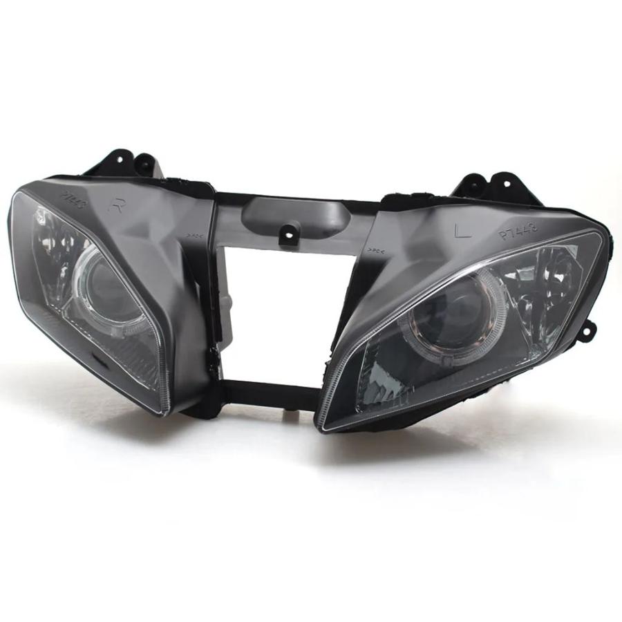 【並行輸入品】バイクアクセサリーヘッドランプカスタム HID プロジェクターヘッドライトアセンブリエンジェルアイ LED ヘッドライトヤマハ YZF R6_2
