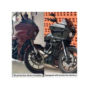 【並行輸入品】バイクエンジンクラッシュバーハーレーソフテイルローライダー ST FXLRST 用 サイドフェアリングスポイラーボディパネルプロテクター付き_1