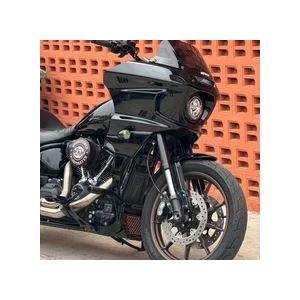【並行輸入品】バイクエンジンクラッシュバーハーレーソフテイルローライダー ST FXLRST 用 サイドフェアリングスポイラーボディパネルプロテクター付き_2
