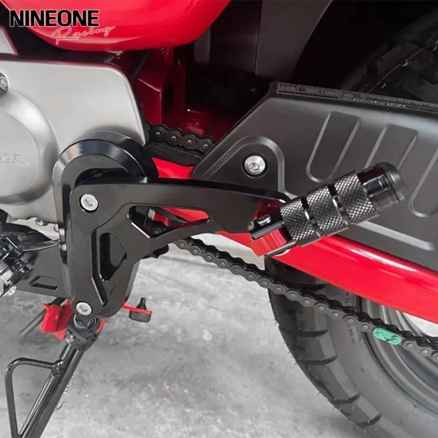【並行輸入品】ホンダ モンキー125 Z125 2018-2025用 CNC折りたたみ式リアピリオンシート用フットペグ 拡張大型フットレストペダル ブラケット付き JB02_5