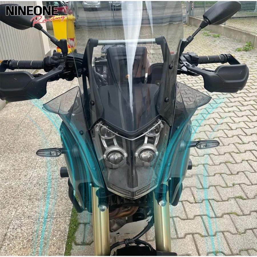 【並行輸入品】Tenere 700 バイクサイドフロントガラスウインドスクリーンハンドシールドハンドルバーウインドディフレクターヤマハ TENERE700 XTZ XT700Zの画像
