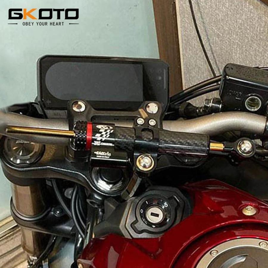 【並行輸入品】ホンダCB650R CB 650R 2019-2020用バイク 二輪カーボンステアリングダンパー 取り付けブラケットキット ショートファイバー_7