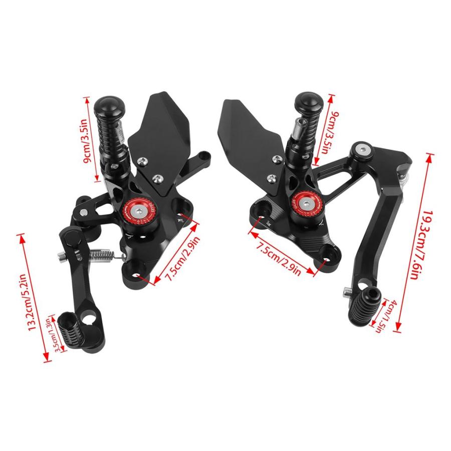 【並行輸入品】スズキハヤブサGSX1300R GSX 1300R GSXR 1300 2021-2024用バイク用リアフットレストペダルの画像