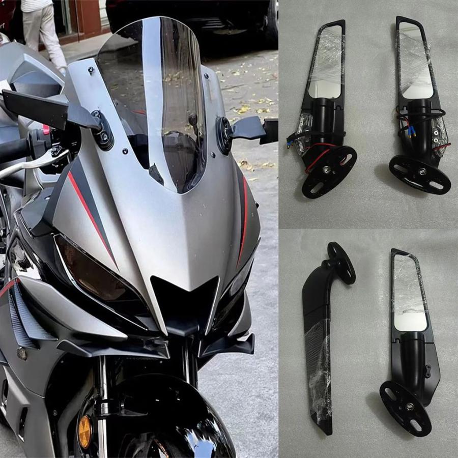 並行輸入品】ヤマハ YZF R25 R3 2019 2020-21 2024 回転バックミラー