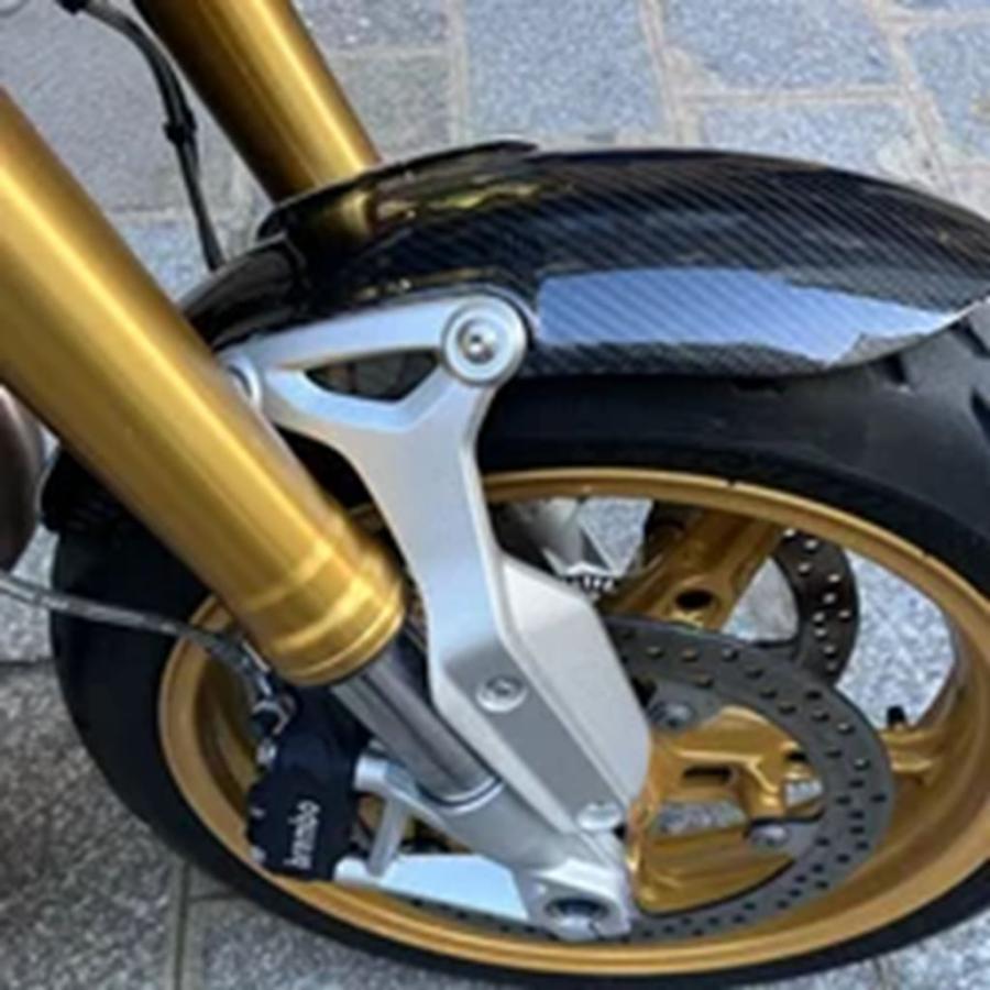 並行輸入品 BMW R NINET用アルミニウムブラケット付きカーボンフロントフェンダー 9 T 2014 2015 2016 2017の画像