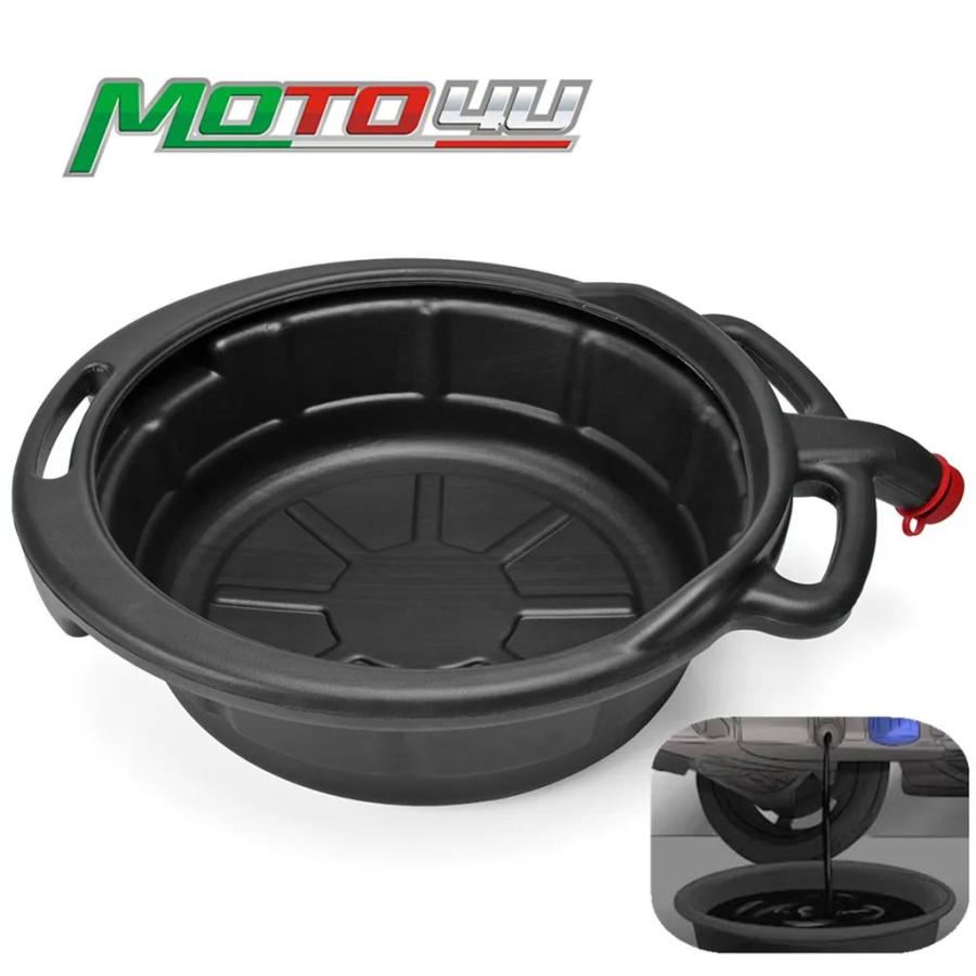 並行輸入品 MOTO4U-PLASTICオイルクーラーギアボックス排水トレイ オイルチェンジパン 燃料排水パントレイ 容量バケット バイク_1