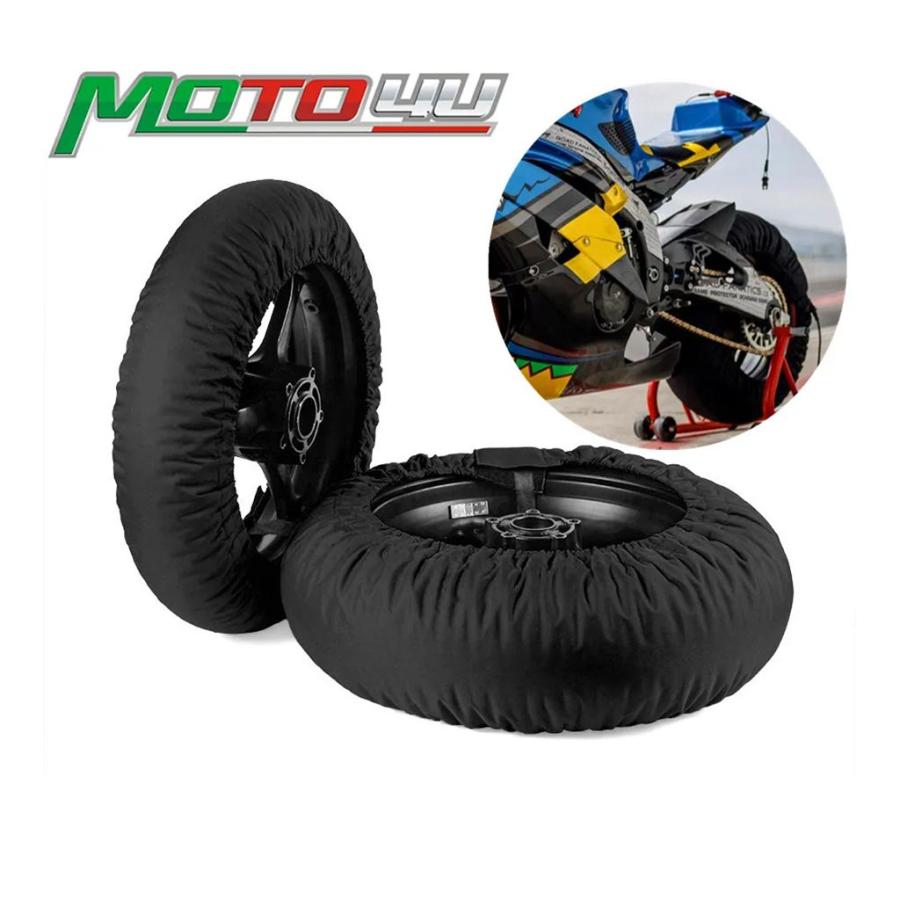並行輸入品 バイク 二輪タイヤウォーマー 220V 電気毛布 17インチ フロントリアタイヤ 120/200の画像