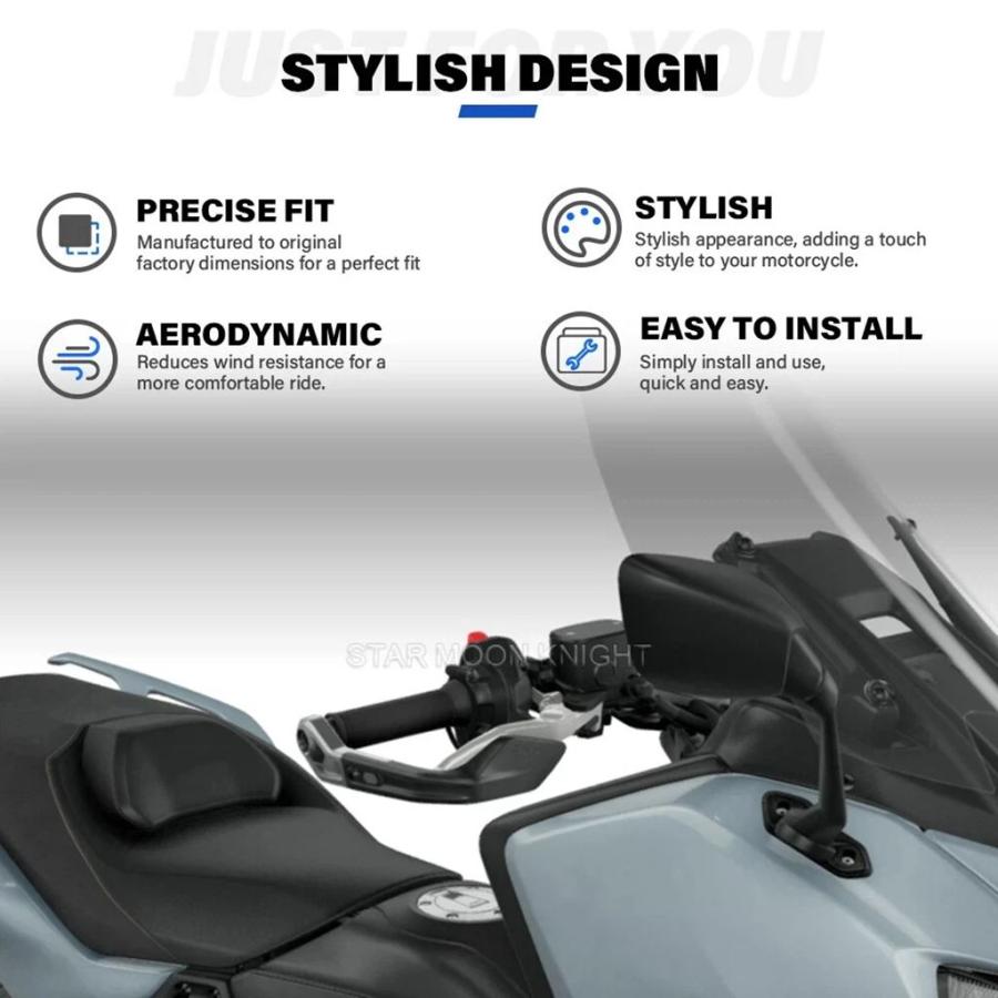 並行輸入品 TMAX560 ハンドガードシールド ヤマハ T-MAX TMAX 560 TECH MAX 2025- バイクハンドルバーガード ハンドガードプロテ_5