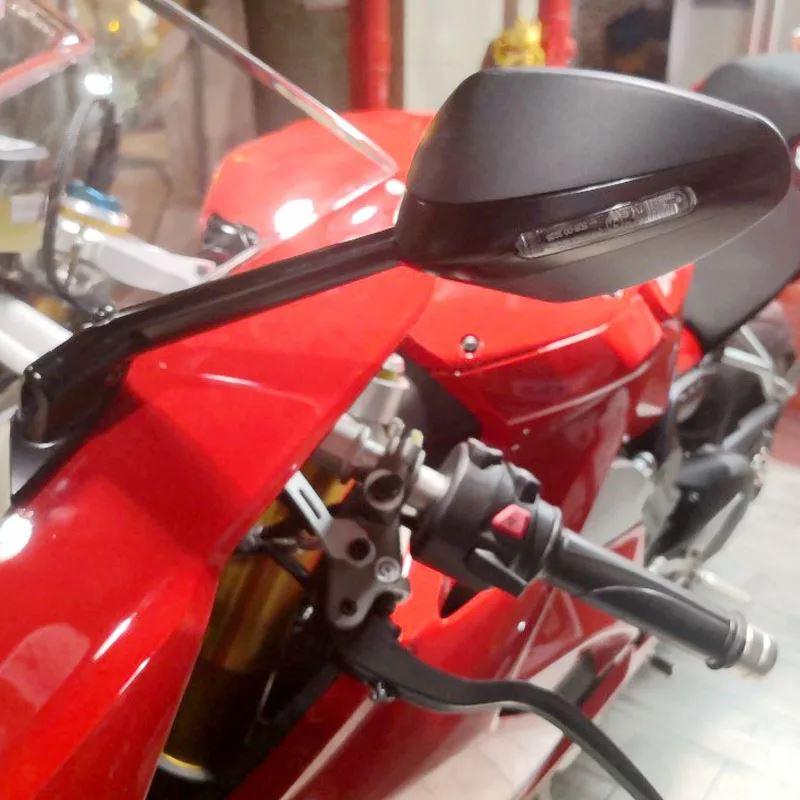 ドゥカティ ストリートファイター V4 バイク用バックミラーLED 並行輸入品 折りたたみ式バイク 二輪バックミラー LEDウインカー