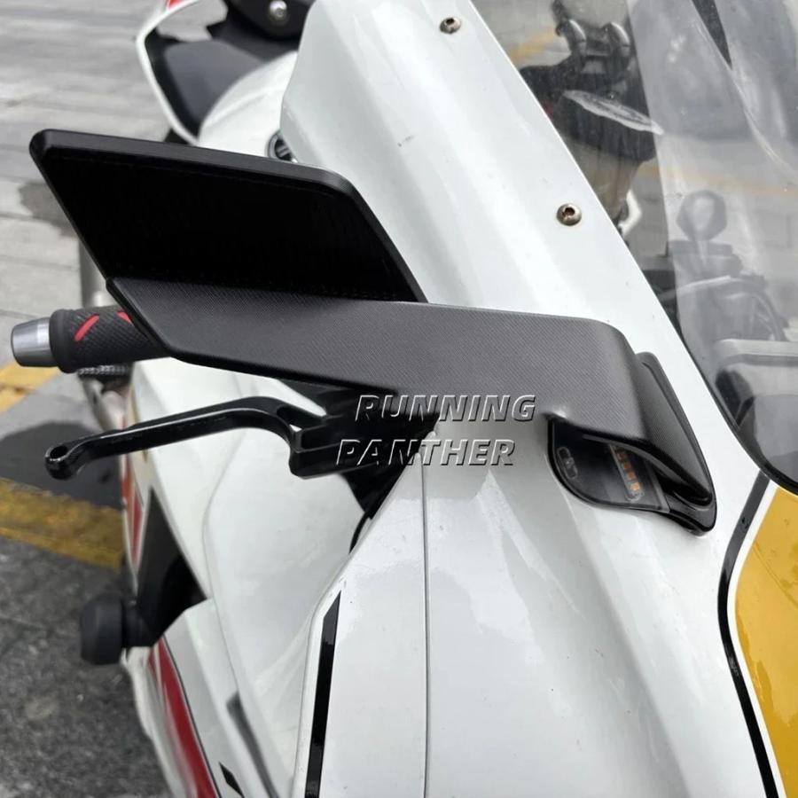 並行輸入品 YZF R1 バックミラー 2015-2025 ヤマハ YZF R1M R1 バイク用バックミラー LED回転調整式ウイングミラー付き