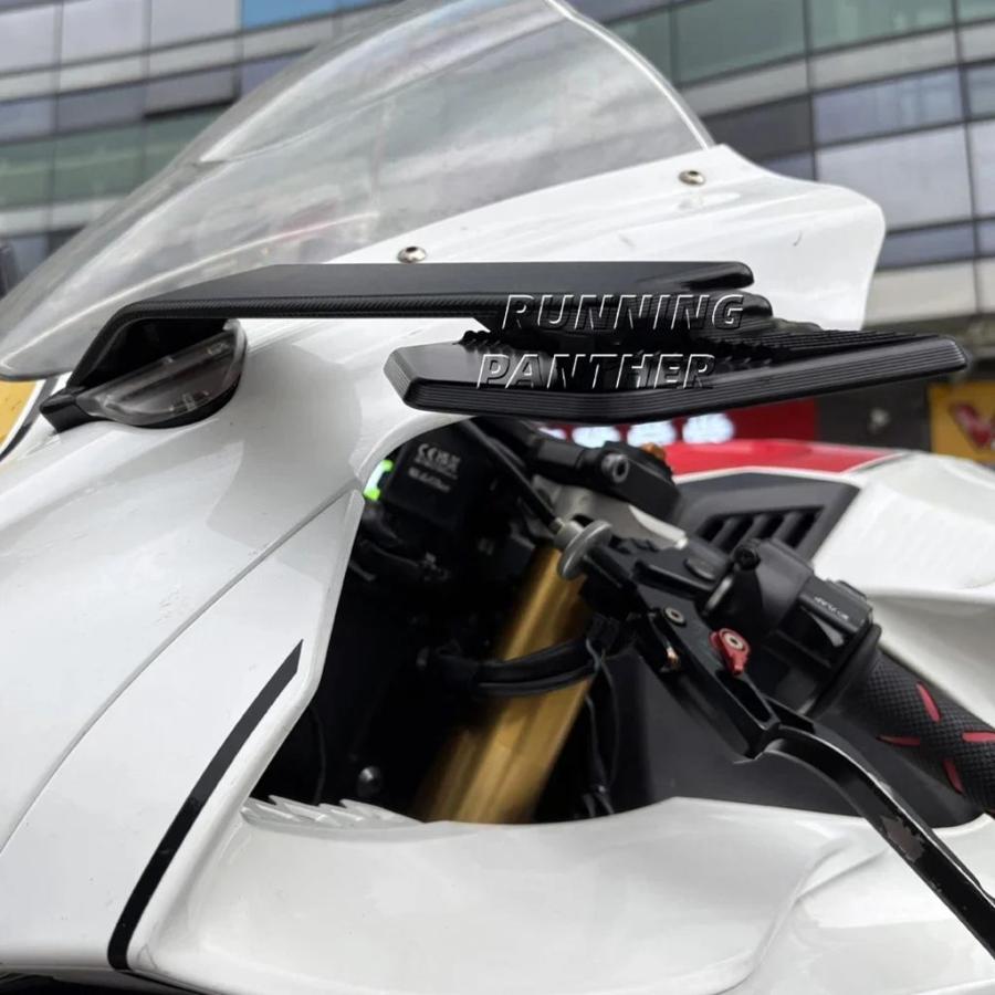 並行輸入品 YZF R1 バックミラー 2015-2025 ヤマハ YZF R1M R1 バイク用バックミラー LED回転調整式ウイングミラー付き