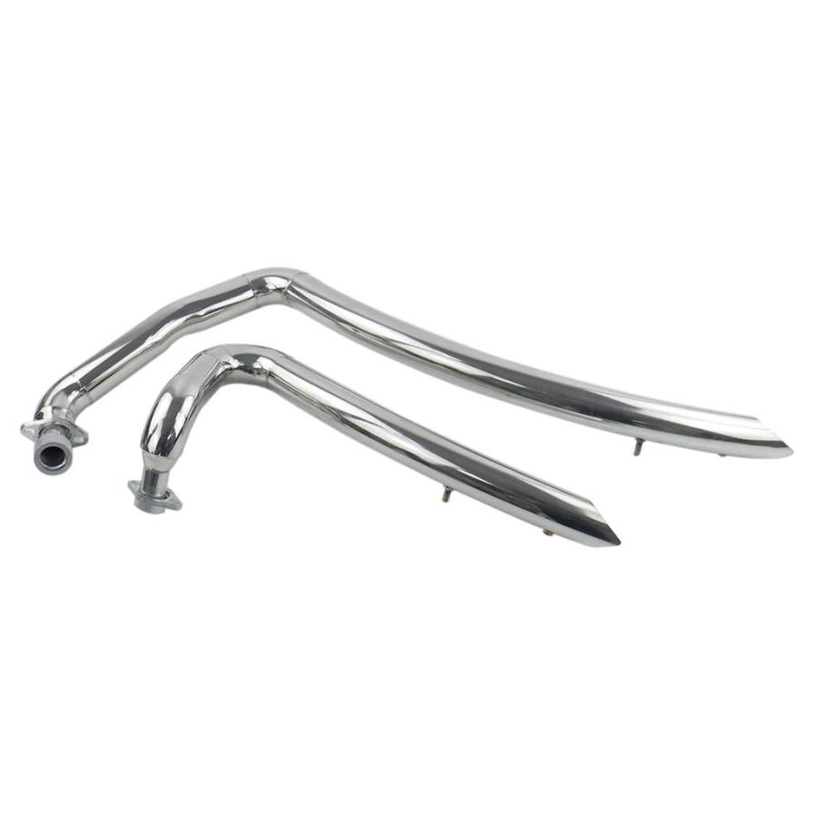 並行輸入品 2 IN 2 フルエキゾーストシステム ラジアスカーブマフラー - /ブラック ヤマハ ビラーゴ 535 XV 400 XV400 1991-1994