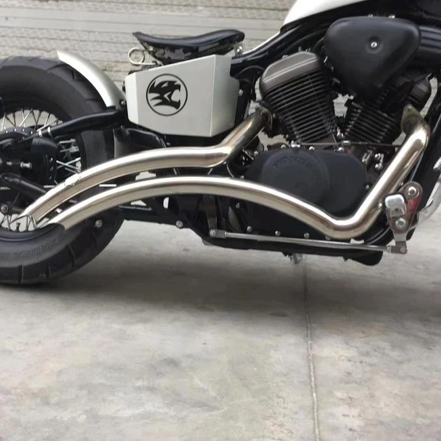 並行輸入品 フルエキゾーストシステムマフラー ホンダスティードシャドウVLX400 VT400 1994-2003 VT600CDデラックス1993-2007 VLの画像