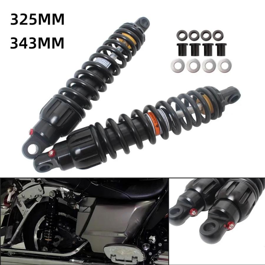 並行輸入品 325/343 mmリアサスペンションスプリングショックアブソーバーバイクアクセサリーハーレーツーリングスポーツスター_3