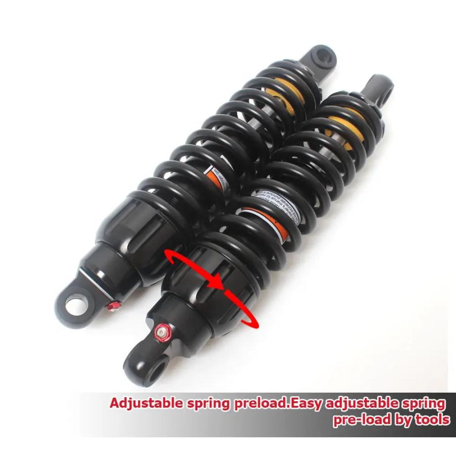 並行輸入品 325/343 mmリアサスペンションスプリングショックアブソーバーバイクアクセサリーハーレーツーリングスポーツスター_5