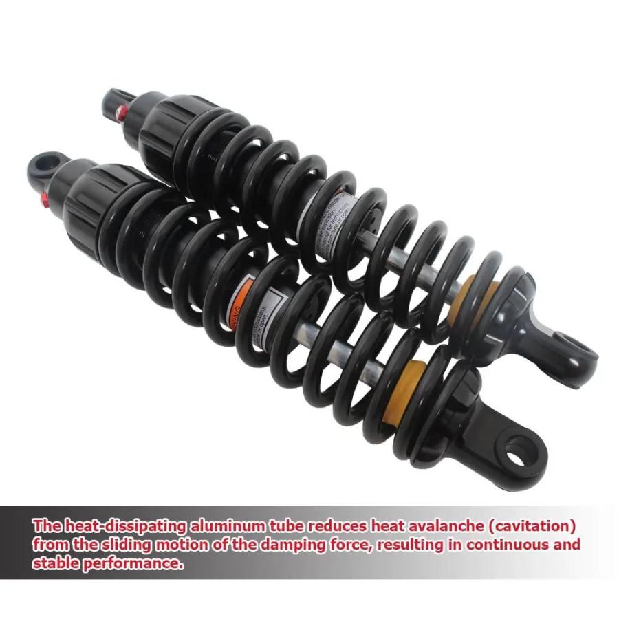 並行輸入品 リアサスペンションスプリングショックアブソーバー 343mm ハーレーツーリングスポーツスター883 1200 ホンダ ヤマハの画像