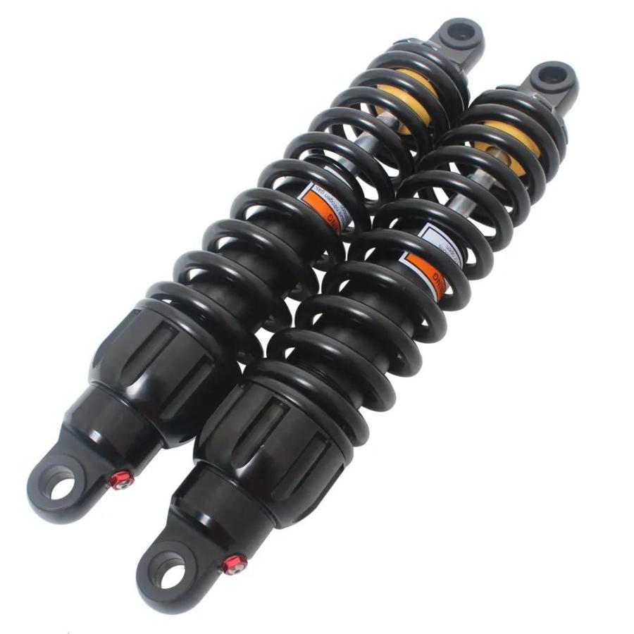 並行輸入品 リアサスペンションスプリングショックアブソーバー 343mm ハーレーツーリングスポーツスター883 1200 ホンダ ヤマハの画像