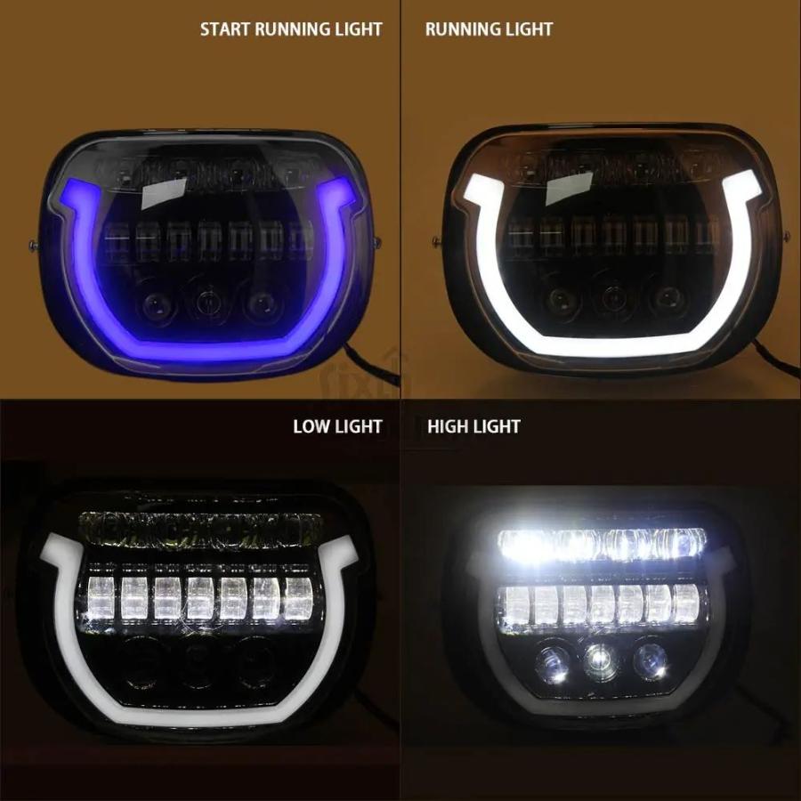 並行輸入品 LEDフロントヘッドライト ハイ/ロービーム DRLヘッドライト ハーレー ツーリング ストリートグライド 2024 2025 CVO