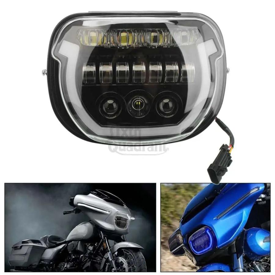 並行輸入品 LEDフロントヘッドライト ハイ/ロービーム DRLヘッドライト ハーレー ツーリング ストリートグライド 2024 2025 CVO