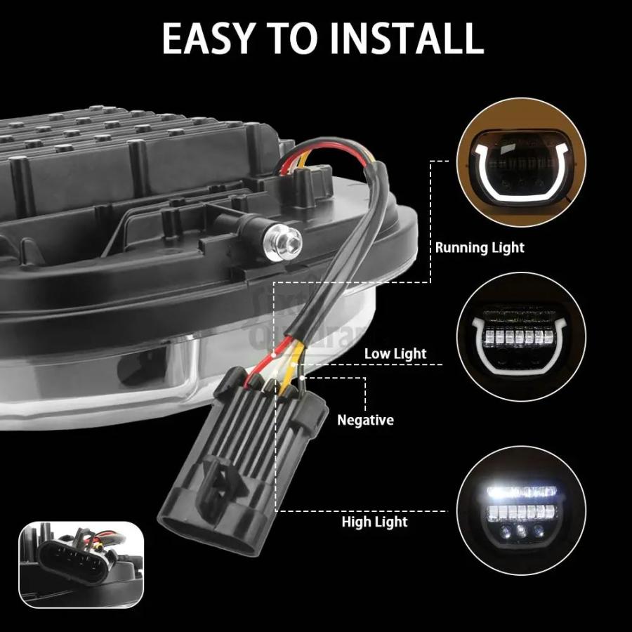 並行輸入品 LEDフロントヘッドライト ハイ/ロービーム DRLヘッドライト ハーレー ツーリング ストリートグライド 2024 2025 CVO