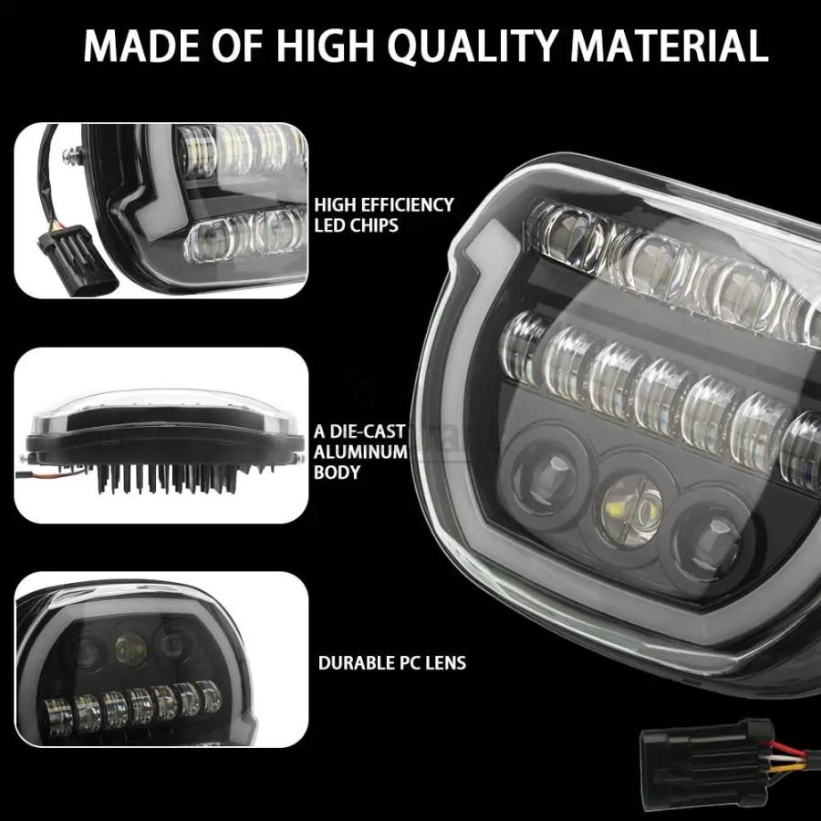 並行輸入品 LEDフロントヘッドライト ハイ/ロービーム DRLヘッドライト ハーレー ツーリング ストリートグライド 2024 2025 CVO