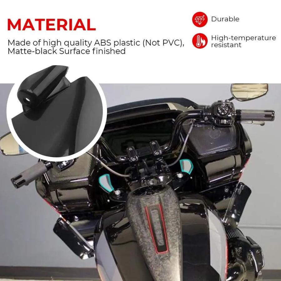 並行輸入品 1 ペアバイクインナーフェアリングエアダクトハーレーツーリングロードグライド CVO/SE ST FLTRXSE FLTRXSTSE FLTRXの画像
