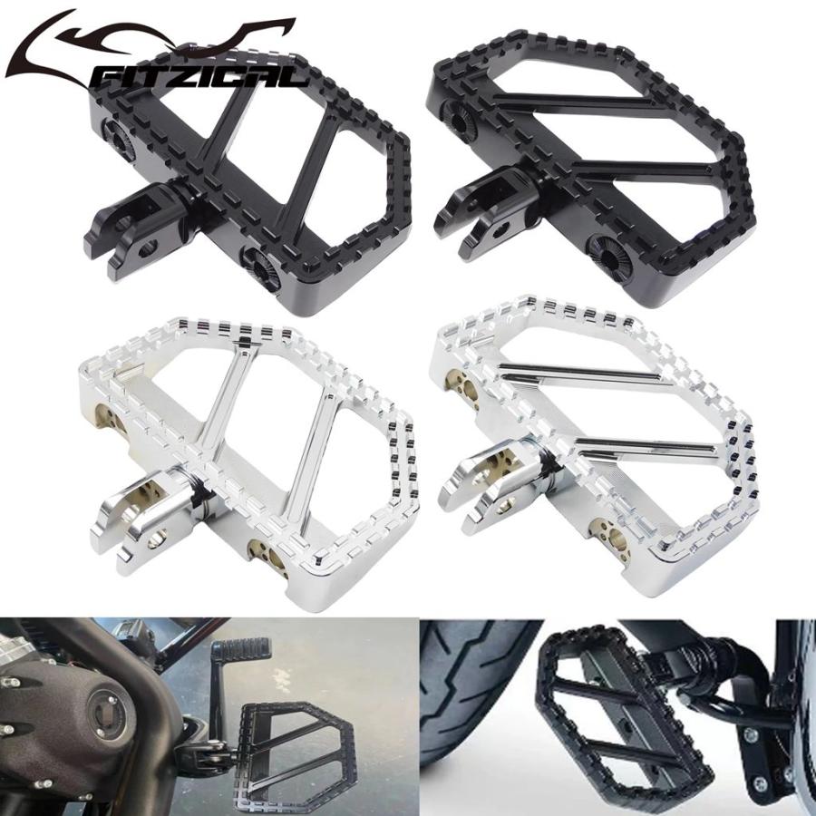 並行輸入品 バイクフロントフットペグフロアボードペダルボバーフットレストハーレーソフテイル FLFBS ファットボーイヘリテージ_3