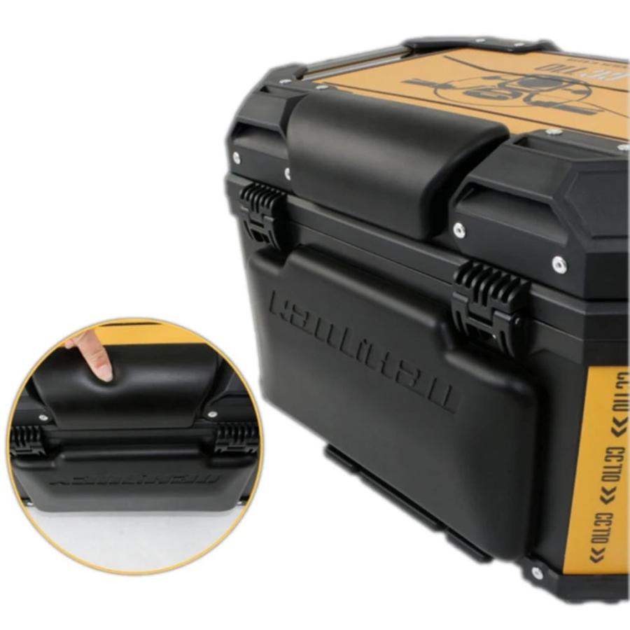 並行輸入品 45L バイク用トップケース 汎用トップボックス リアラゲッジ収納ツールケース ホンダ クロスカブ CC110用ロック付きの画像