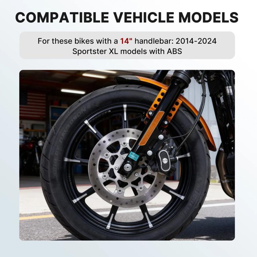 並行輸入品 スポーツスター 12/14/16インチ ハンドルバー延長ケーブル