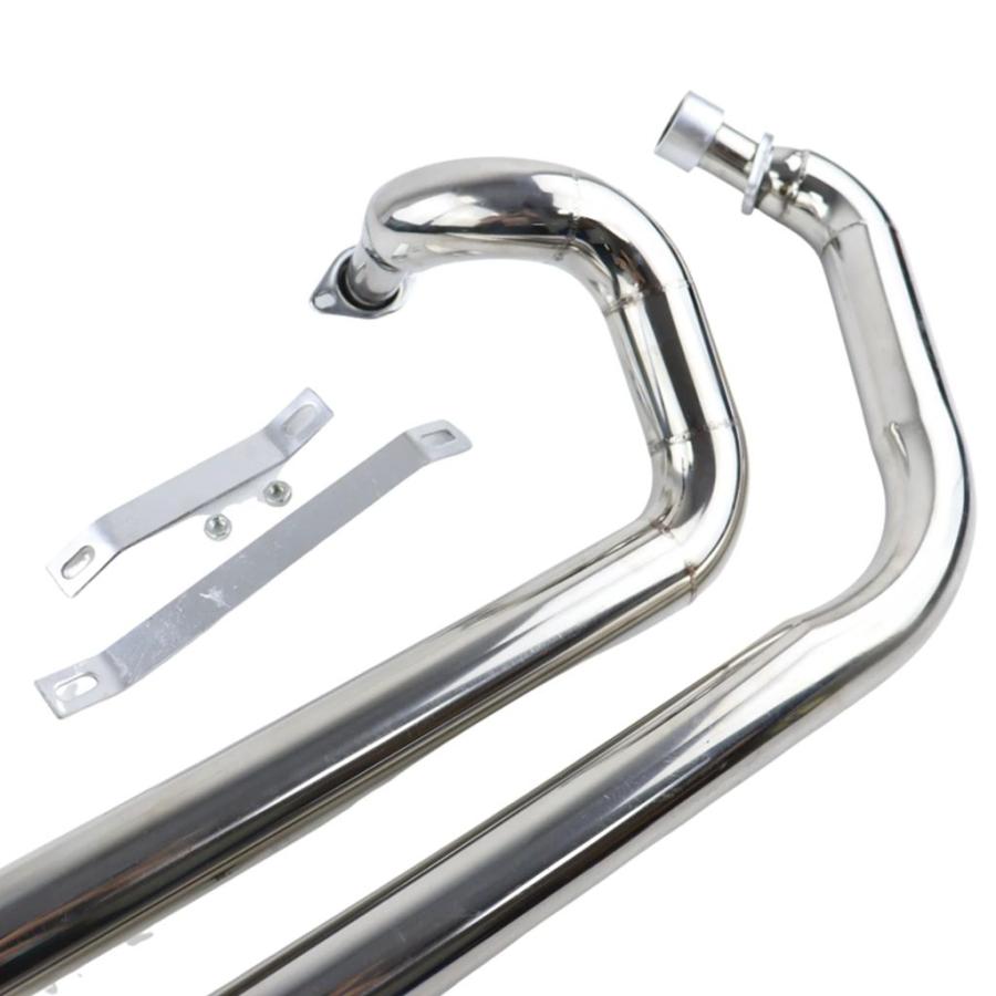 並行輸入品 ヤマハ ビラーゴ 535 XV 400 XV535 XV400 XV535/400 1984-2004年式 バイク用 デュアルエキゾースト フルシステムマフの画像